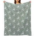 A Greyhound And His Bird Friend Machine-washable Throw Blanket