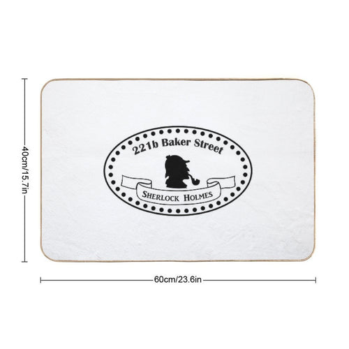 221b Baker Street Sherlock Holmes. BBC TV Show. Sherlock Design  Slip-Resistant Bath Mat