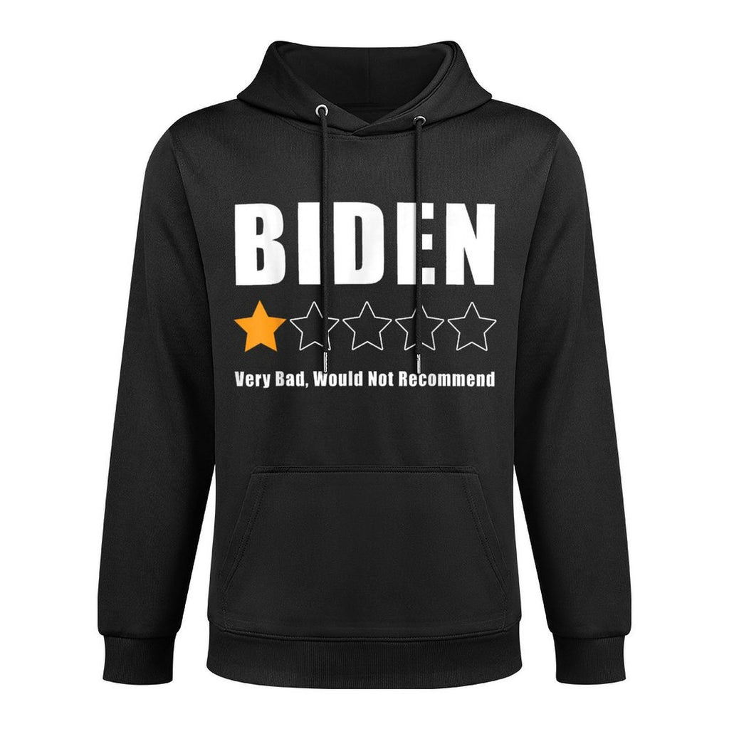 Funny Anti Biden Pro Trump 1 Star Rating Election Vote 2024 Easy Care Hoodie