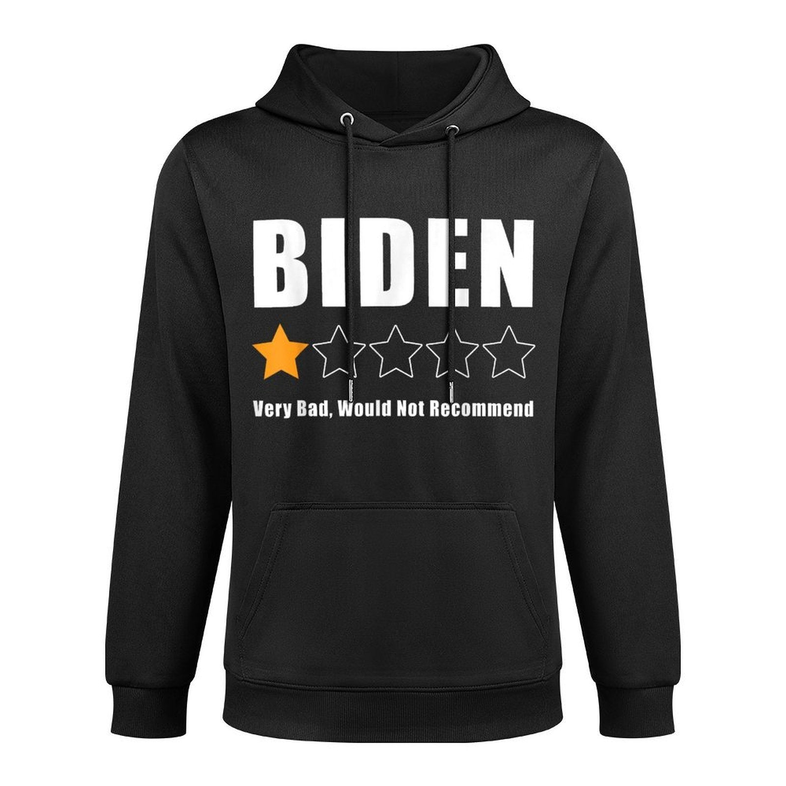 Funny Anti Biden Pro Trump 1 Star Rating Election Vote 2024 Easy Care Hoodie