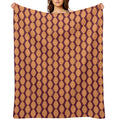 Atomic Blooms - Orange Maroon All-season Throw Blanket