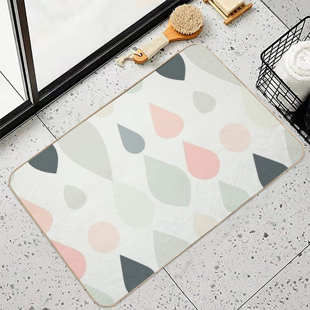 Minimalist Pastel Geometric Art  Stain-Proof Bath Mat