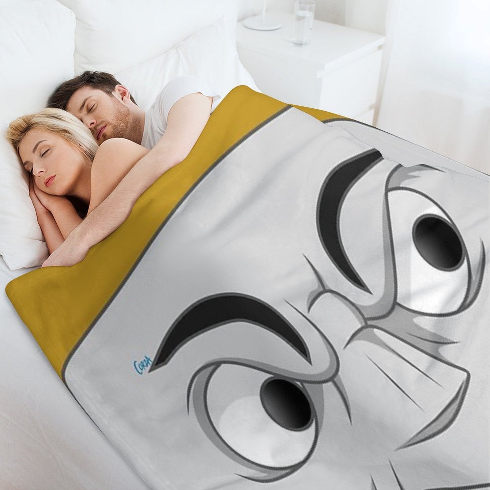 Diesel 10 (angry Face) Travel-friendly Throw Blanket