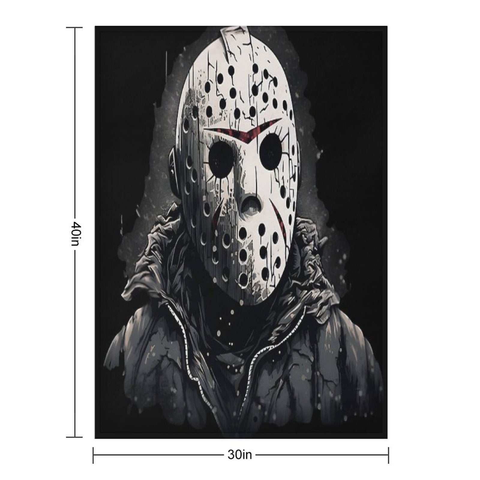 Jason Voorhees Inspired Comfort Throw Blanket