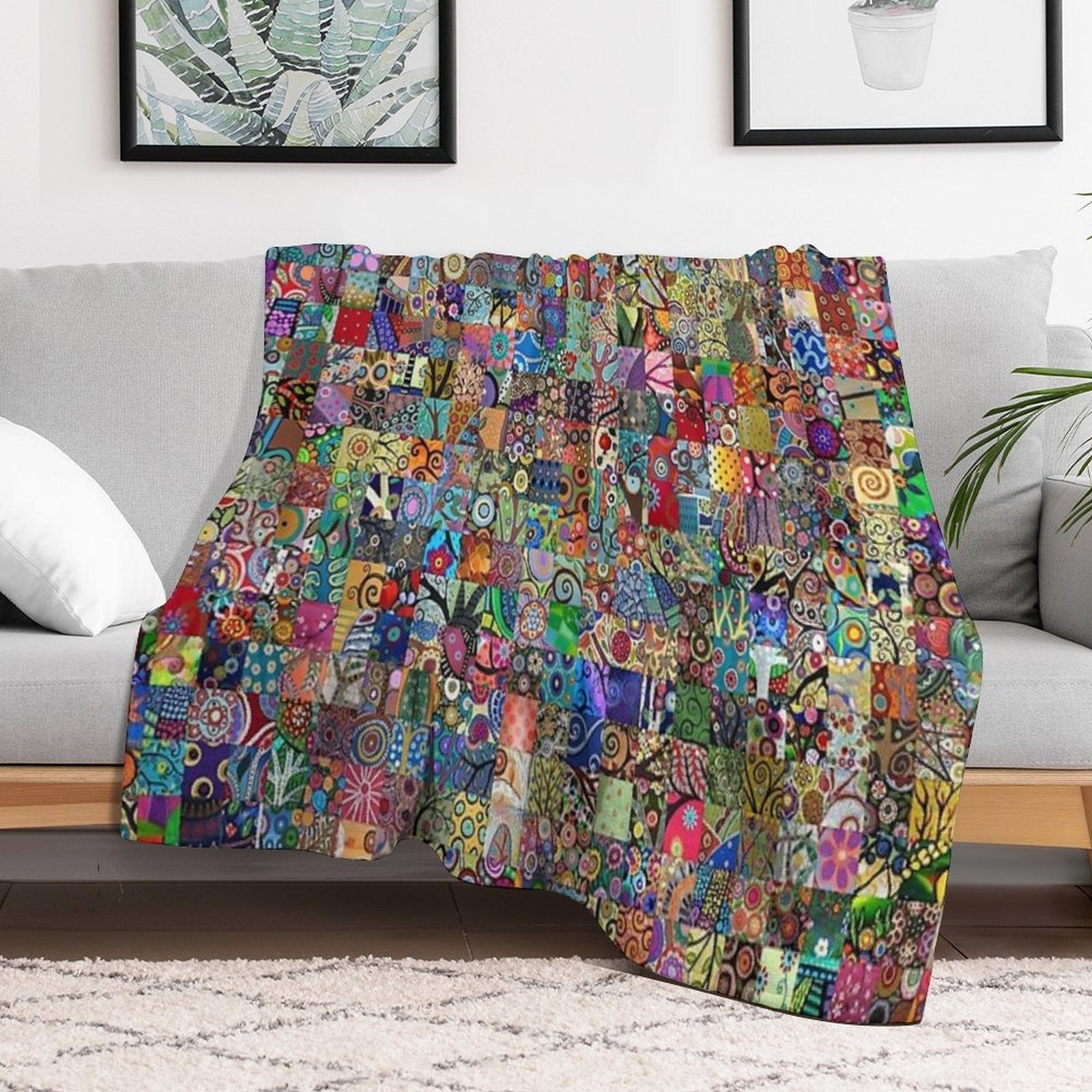 Folk Art Premium Throw Blanket