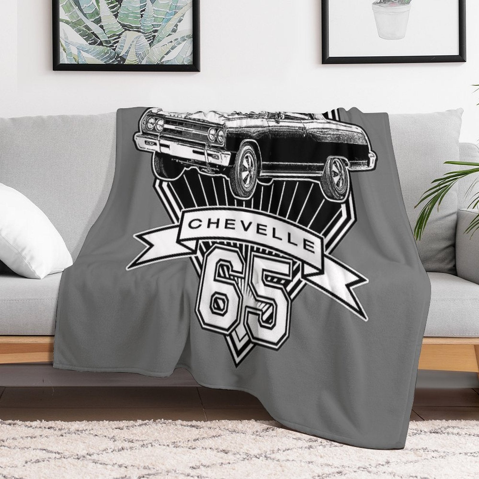 1965 Chevelle Sustainable Throw Blanket