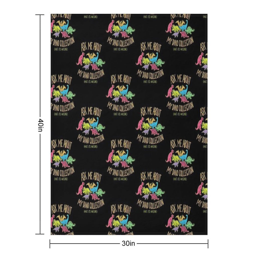 Dino Collection Travel-friendly Throw Blanket