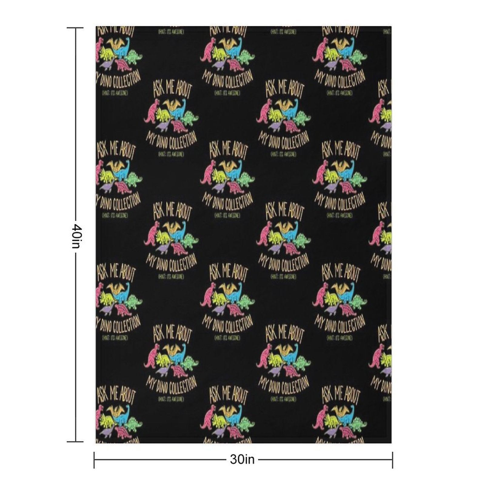 Dino Collection Travel-friendly Throw Blanket