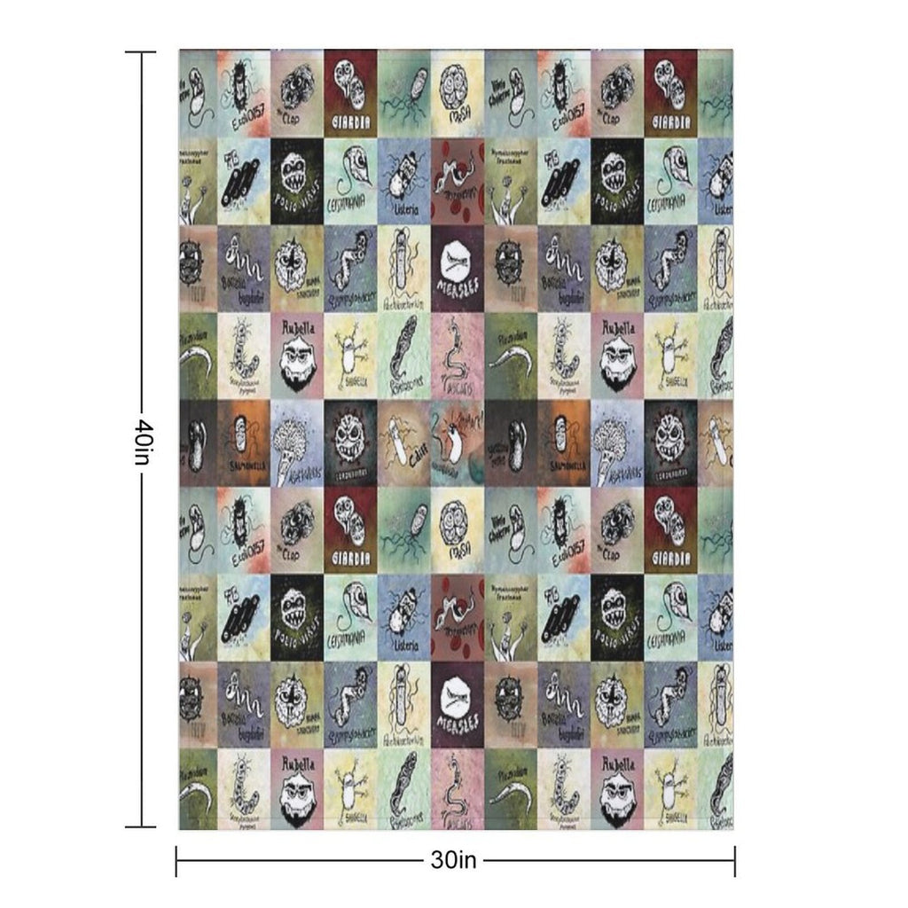 Pathogens - Gotta Catch Them All Versatility Throw Blanket
