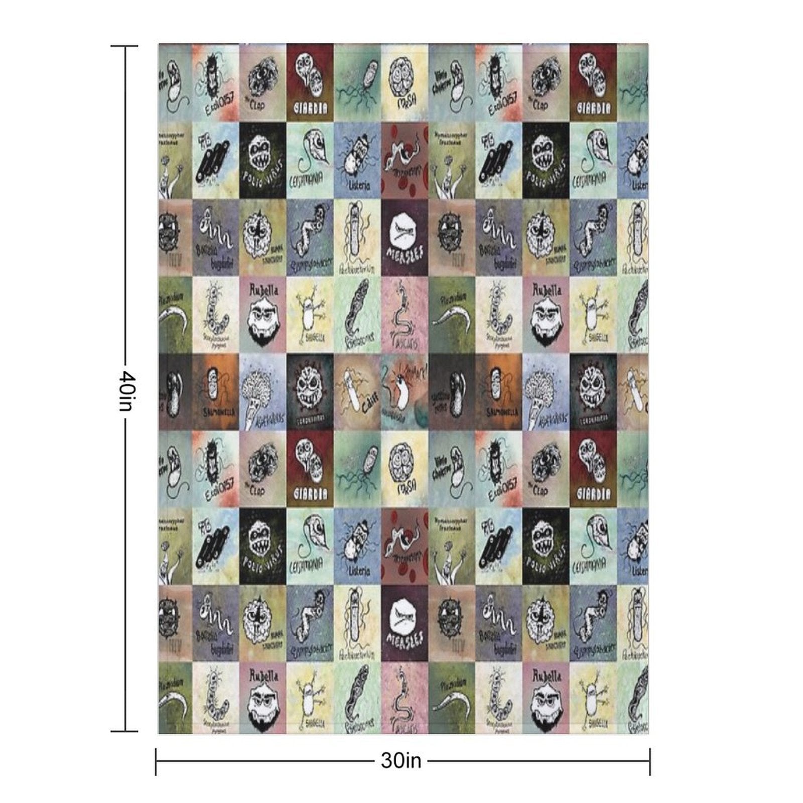 Pathogens - Gotta Catch Them All Versatility Throw Blanket