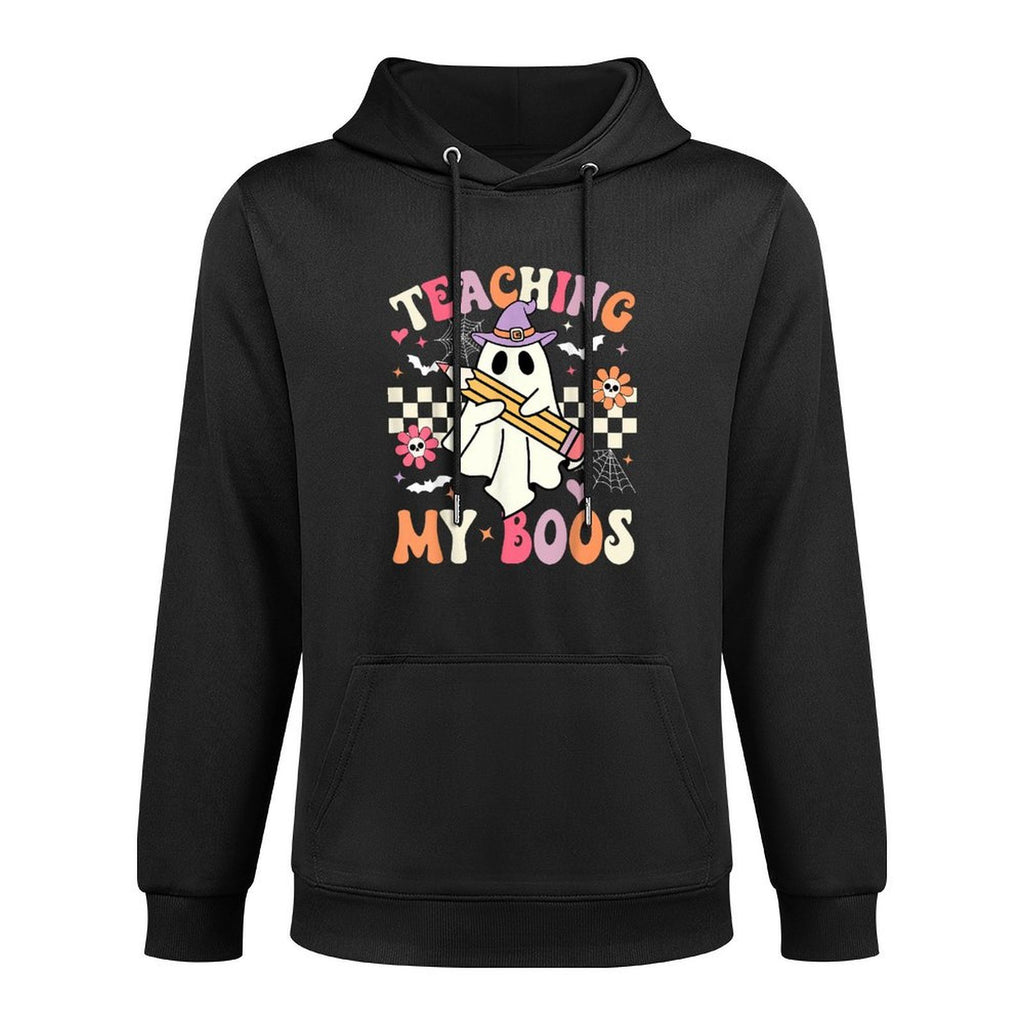 Teaching My Boos Teacher Cute Ghost Groovy Teacher Halloween All-Day Comfort Hoodie