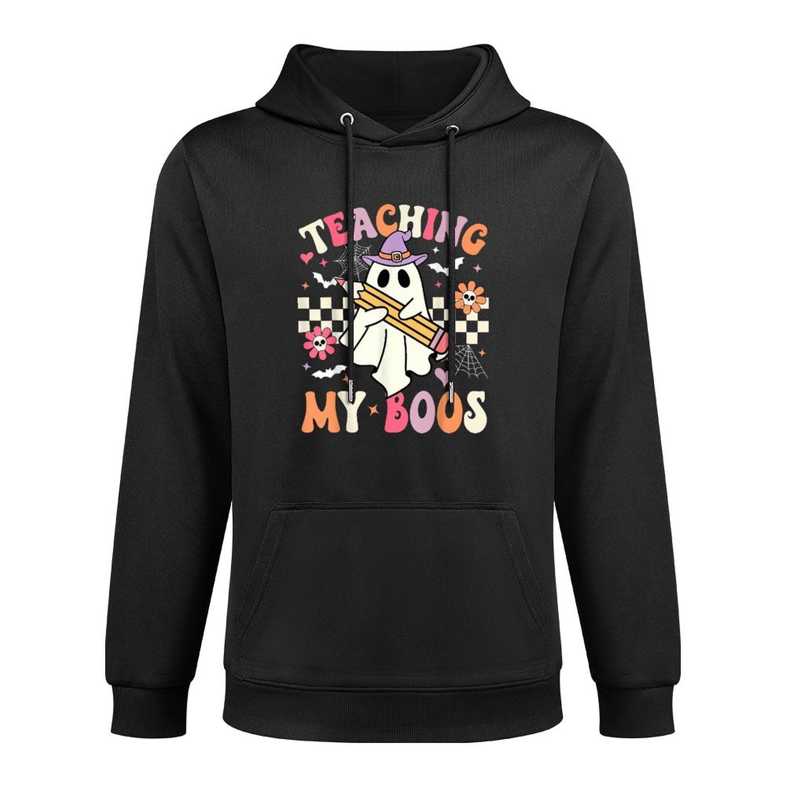 Teaching My Boos Teacher Cute Ghost Groovy Teacher Halloween All-Day Comfort Hoodie