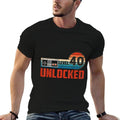 40 Birthday Gift Unlocked Level 40 Vintage Game Controller  Eco-friendly Material T-Shirt