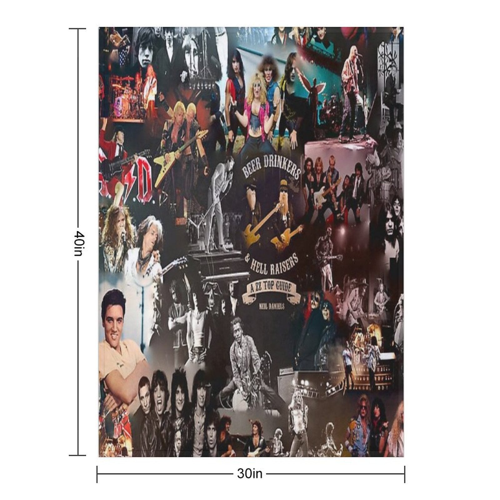 Rock Collage Lightweight Throw Blanket