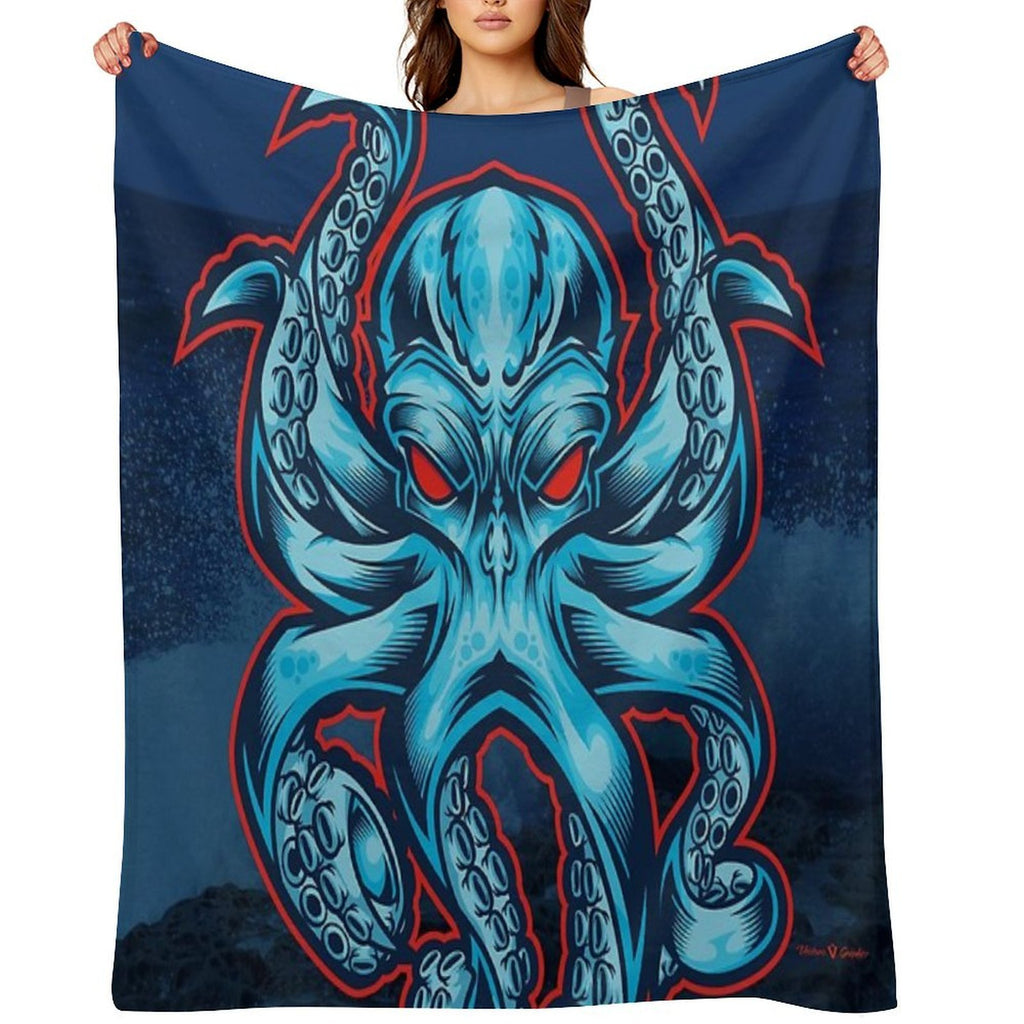 The Kraken Compact Throw Blanket
