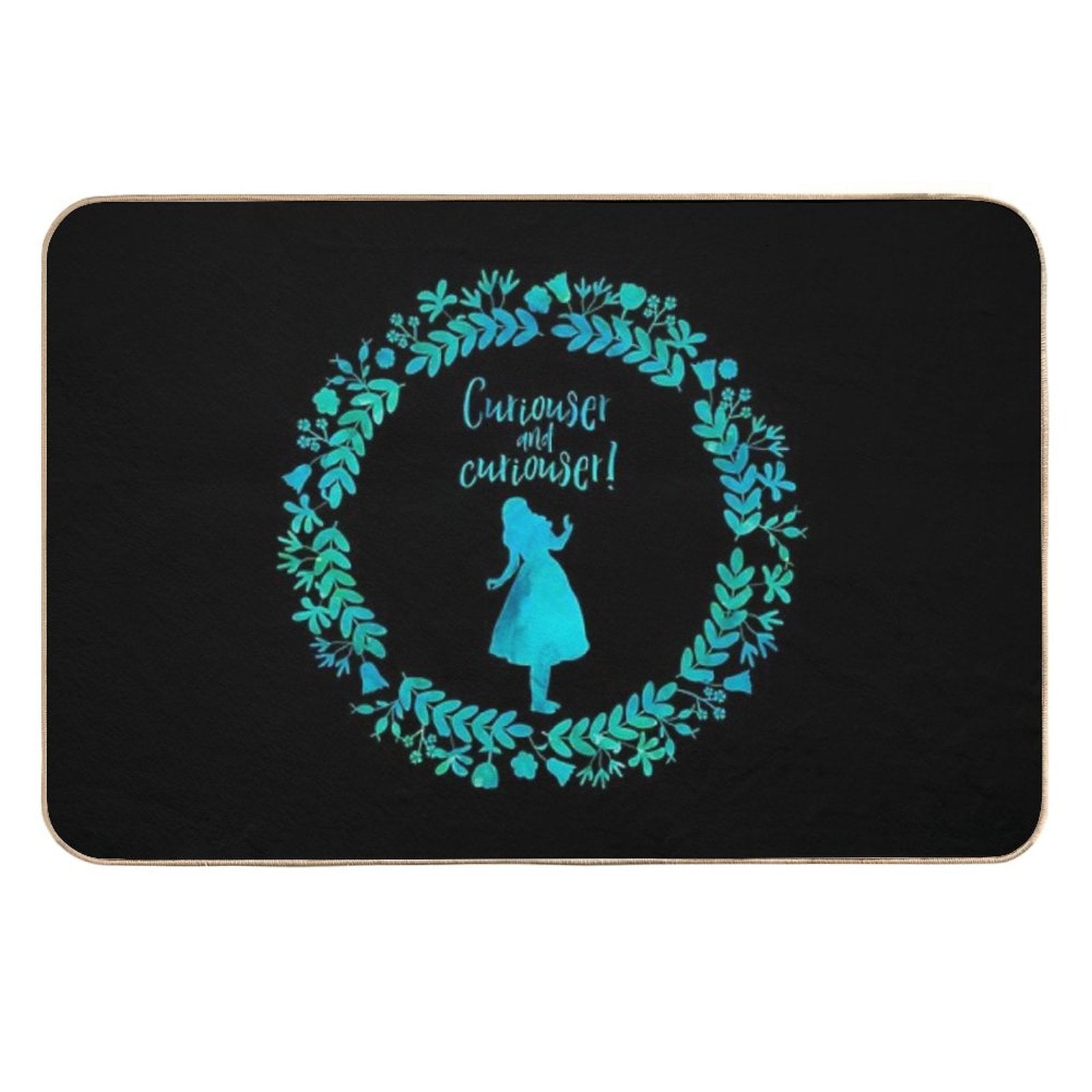Curiouser And Curiouser! Alice in Wonderland.  Repositionable Bath Mat