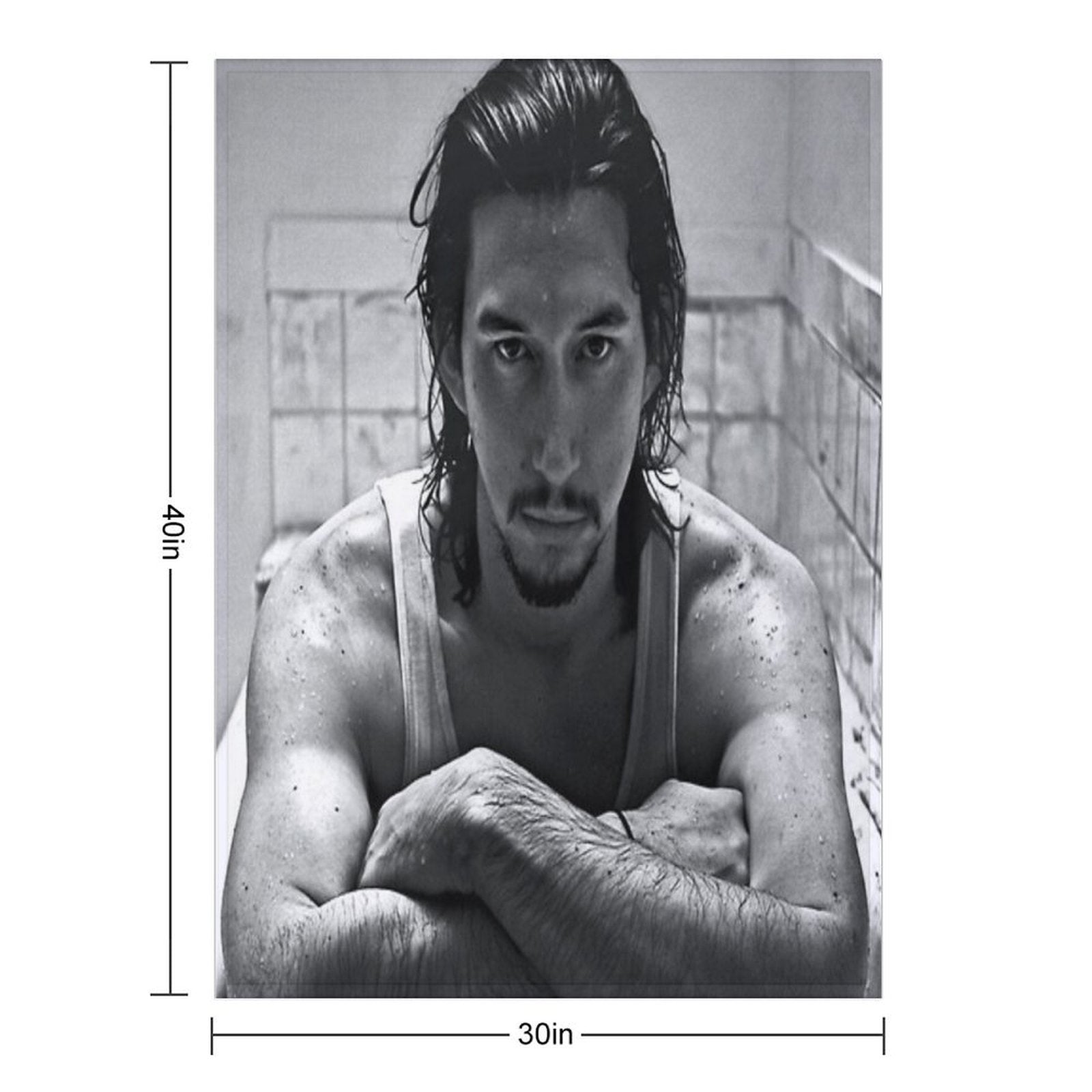 Adam Driver Sustainable Throw Blanket