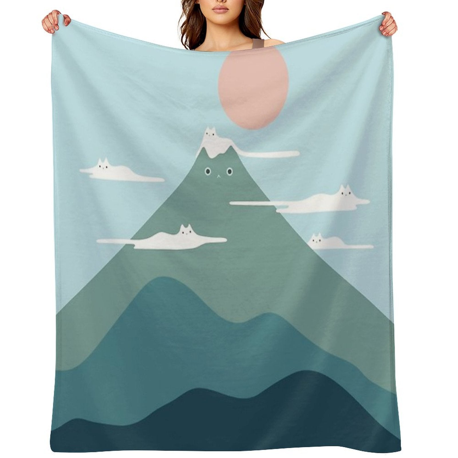 Cat Landscape 72B Gift-ready Throw Blanket