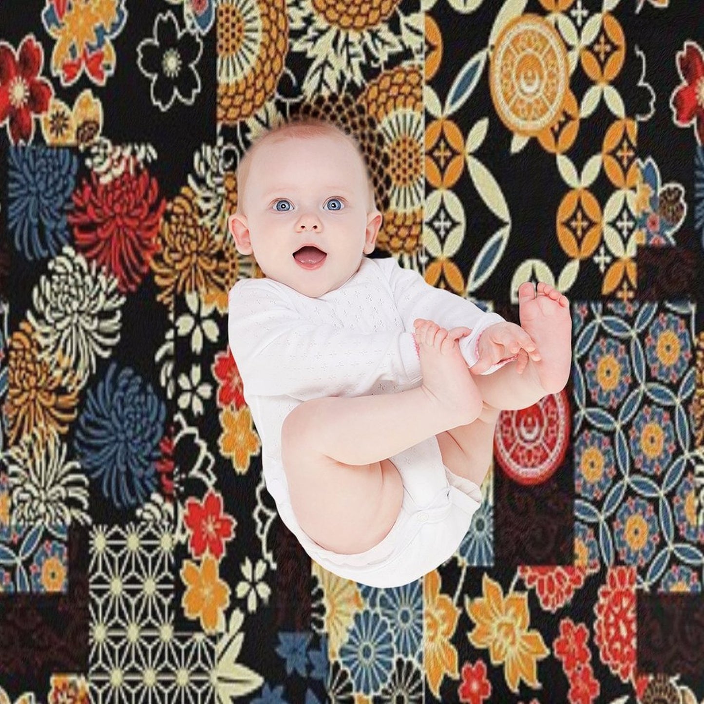 Yiling Wei Kimono [SEAMLESS] Wrinkle-free Throw Blanket