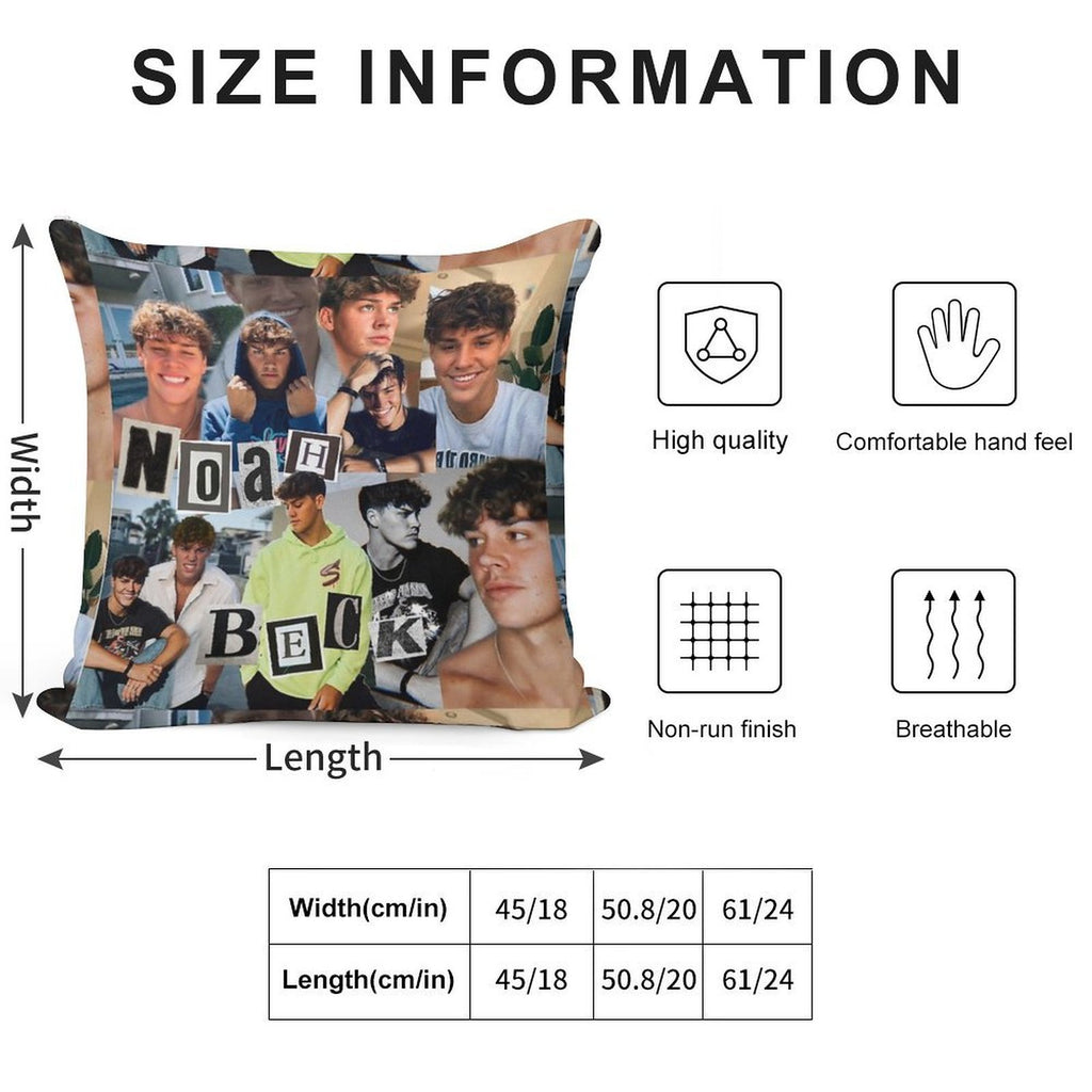 Noah Beck Collage Soft Style Accent Throw Pillow