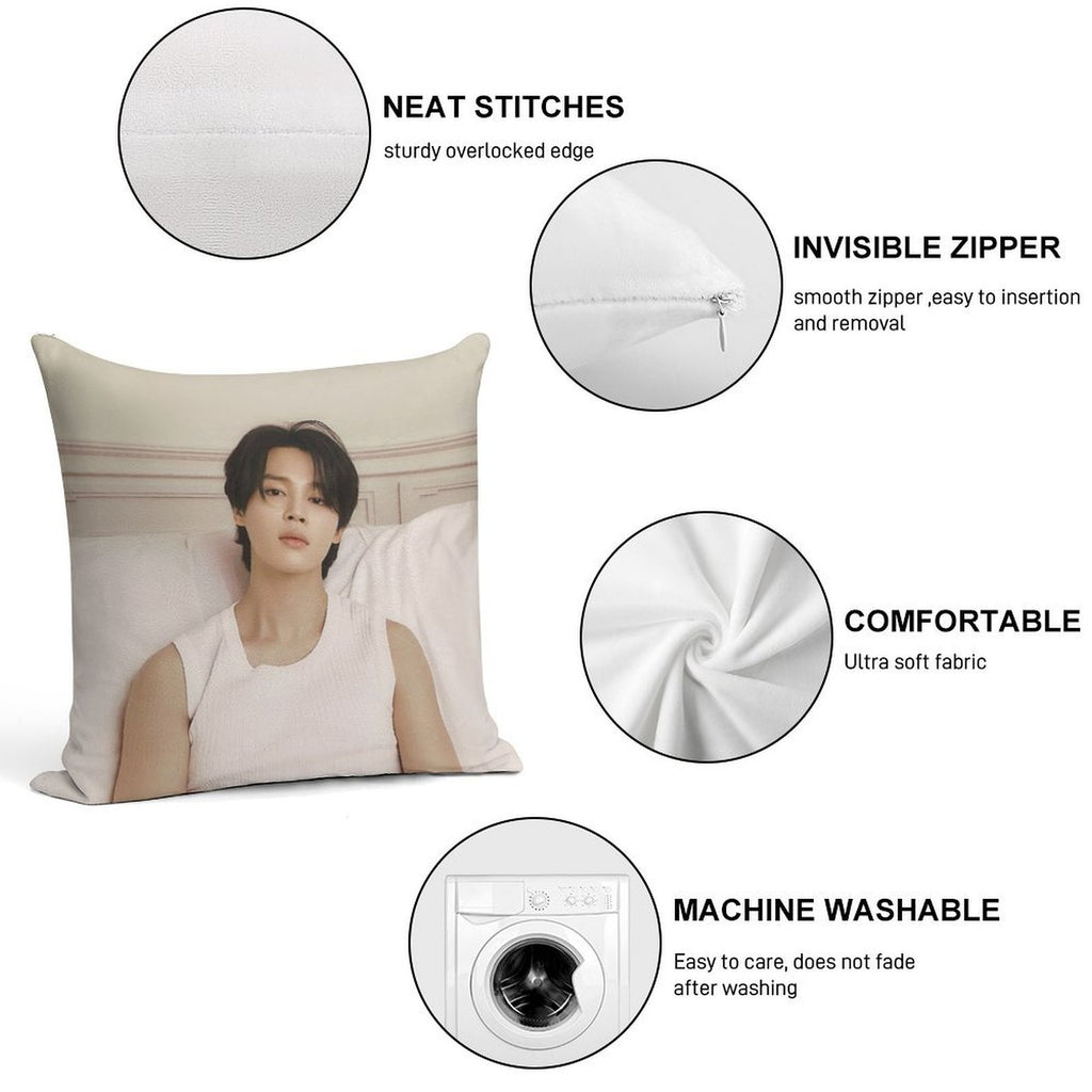 Jimin Face Soft Multiple Sizes Throw Pillow