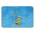 Marsupilami Handstand  Light Blue Design  Fade-Resistant Bath Mat