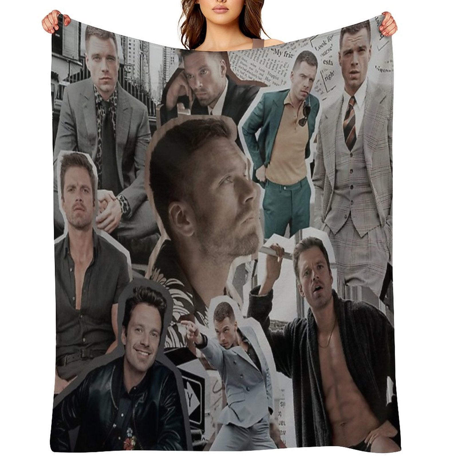 Sebastian Stan Easy Care Throw Blanket