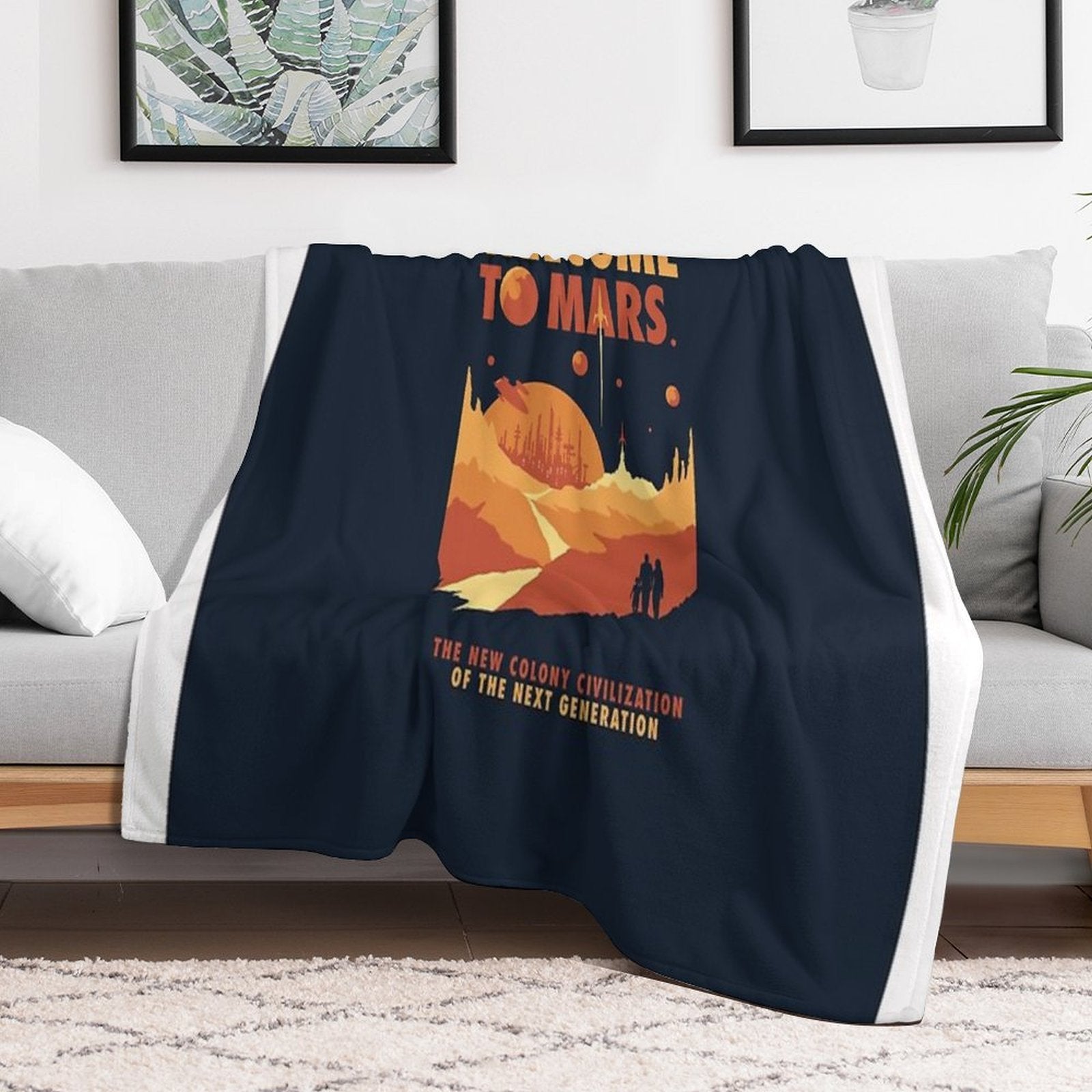 Welcome to Mars Multi-functional Throw Blanket