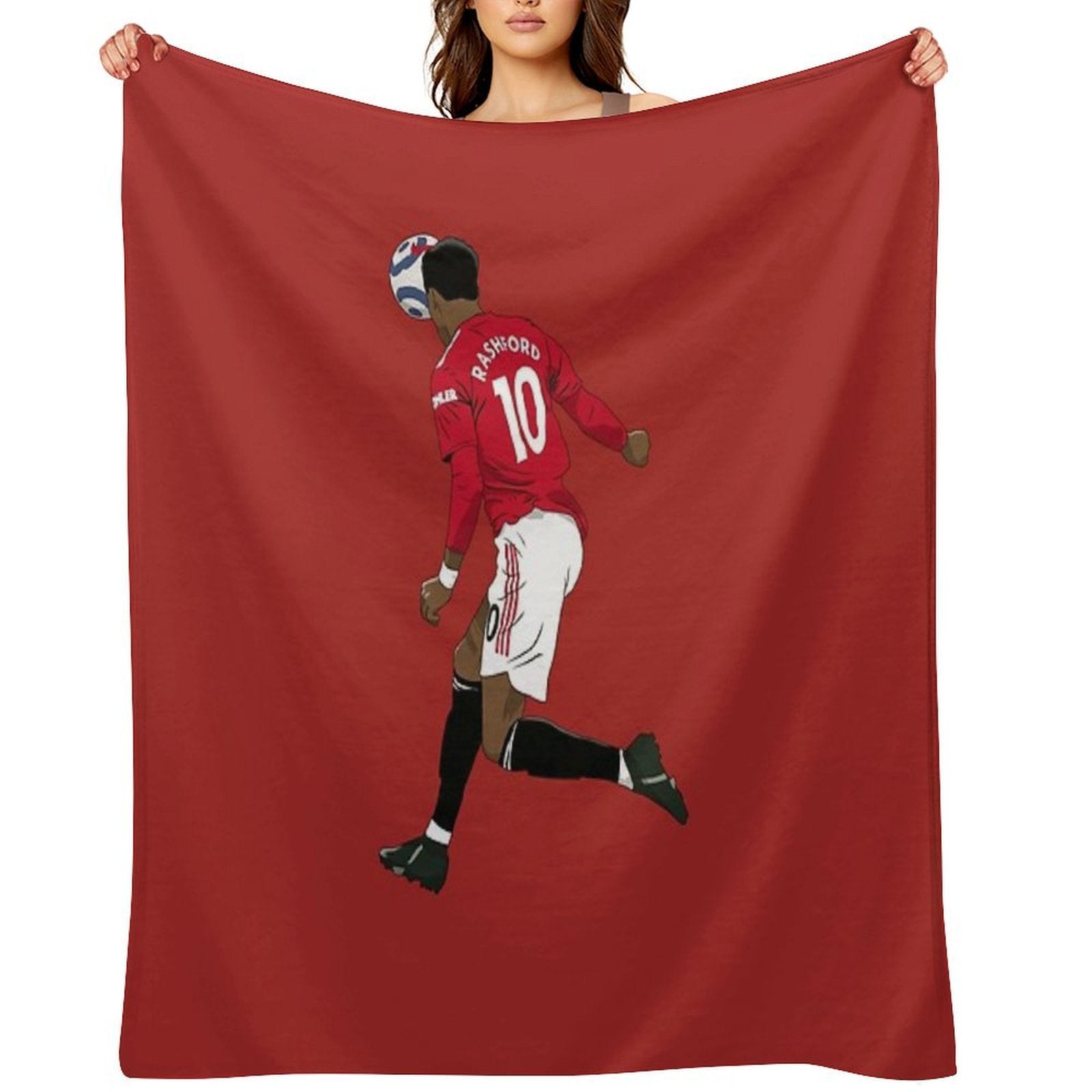 Marcus Rashford Header Shrink-resistant Throw Blanket