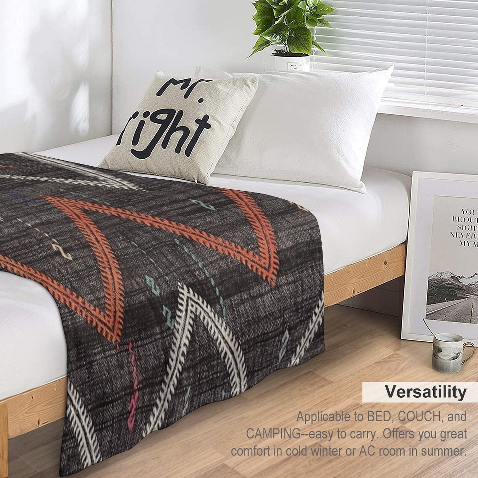 Old Kilim Fragment Shrink-resistant Throw Blanket
