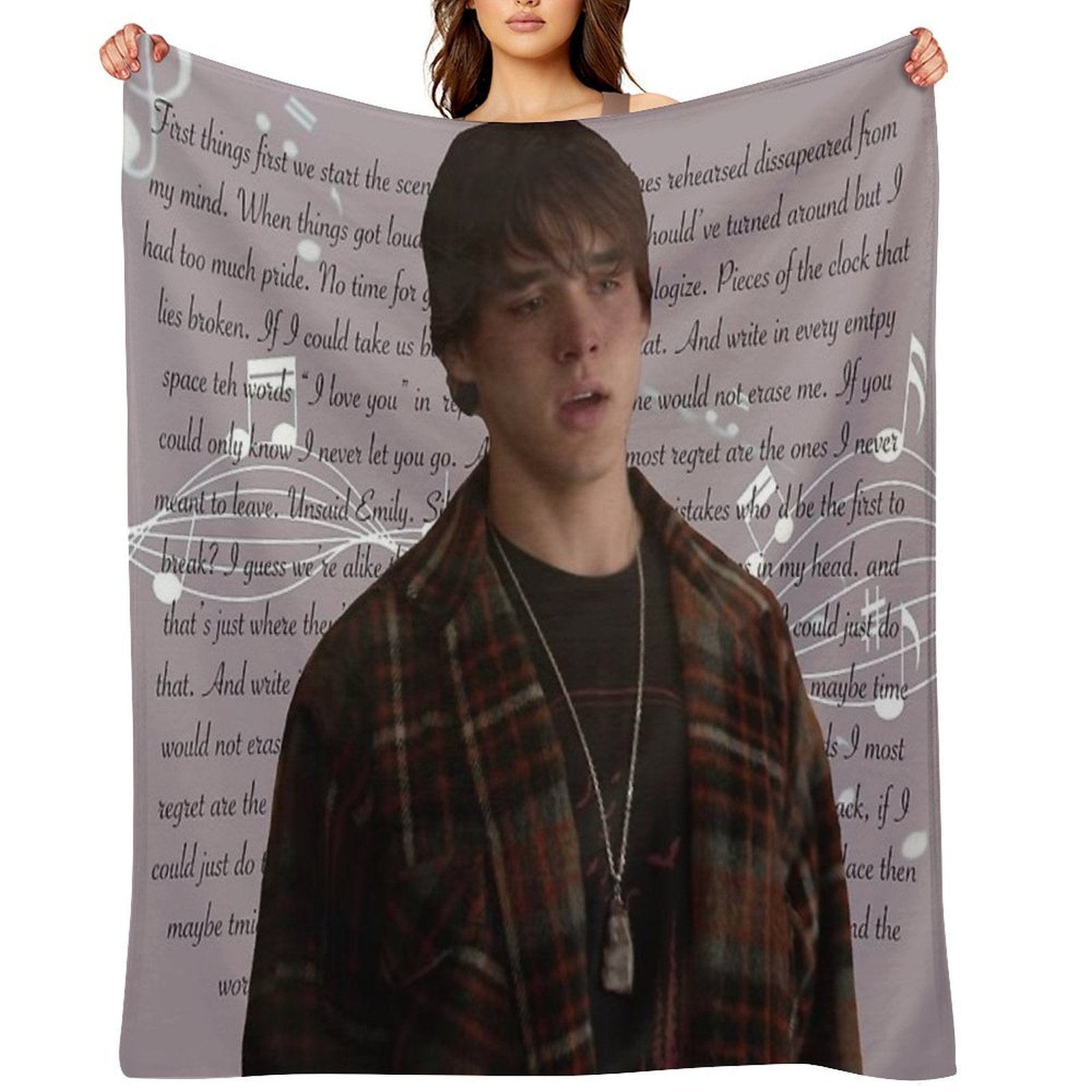 Unsaid Emily Lyrics Premium Throw Blanket