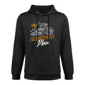 Classic Retired Motorcycle Biker My Retirement Plan Grandpa Medium-Weight Fabric Hoodie