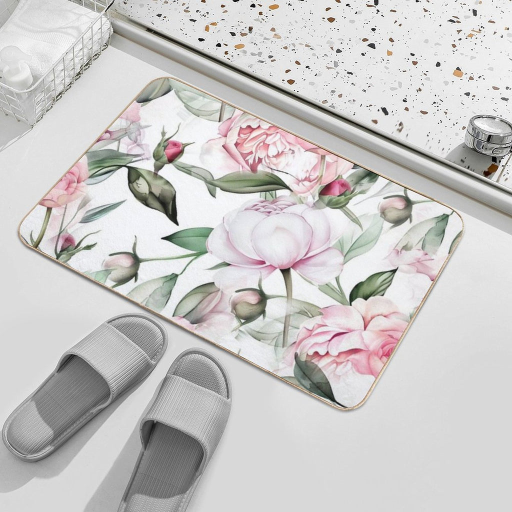 Roses Flowers Nature #pattern #nature  Non-Slip Bath Mat