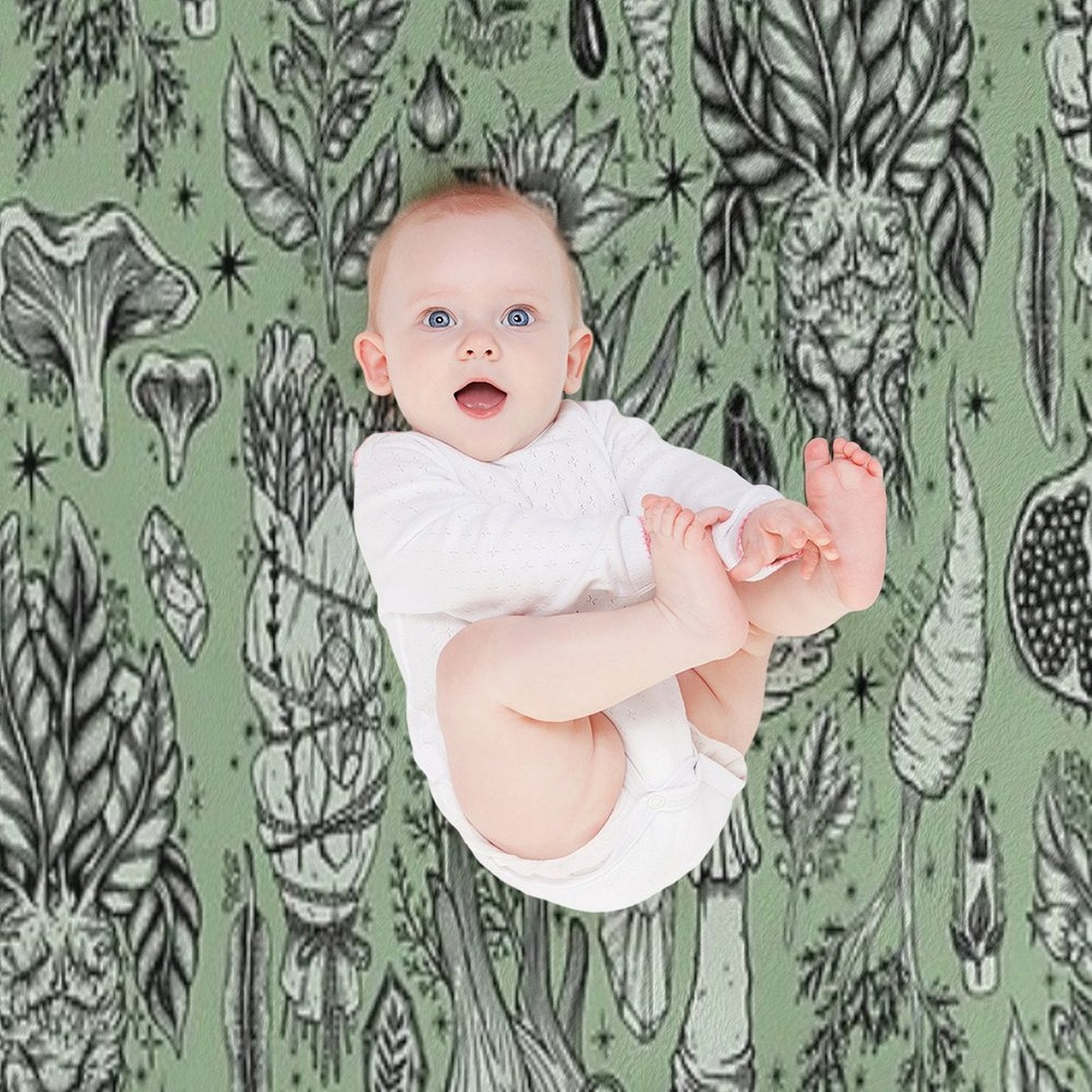 HERBARIUM Machine-washable Throw Blanket