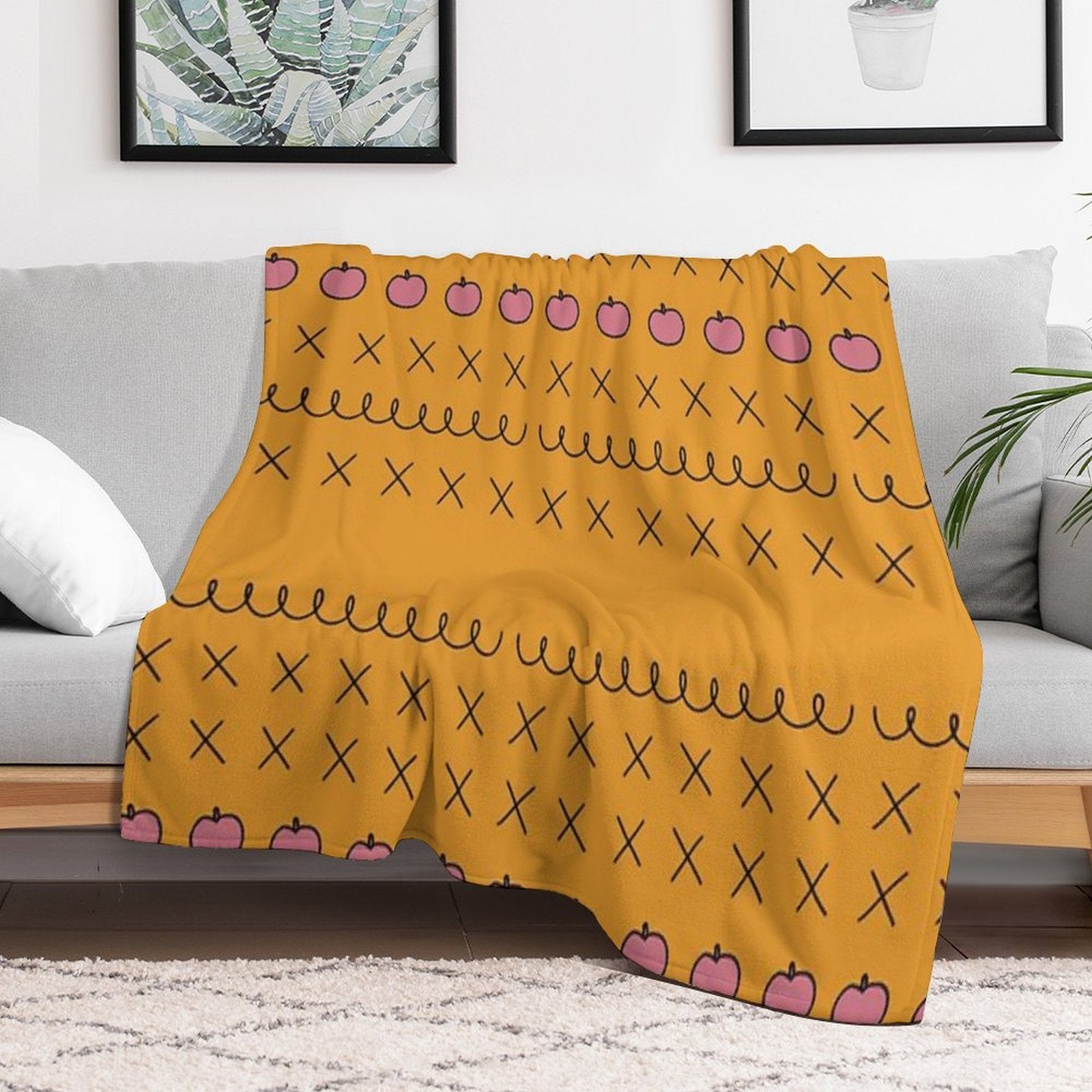 Horsin Around Machine-washable Throw Blanket