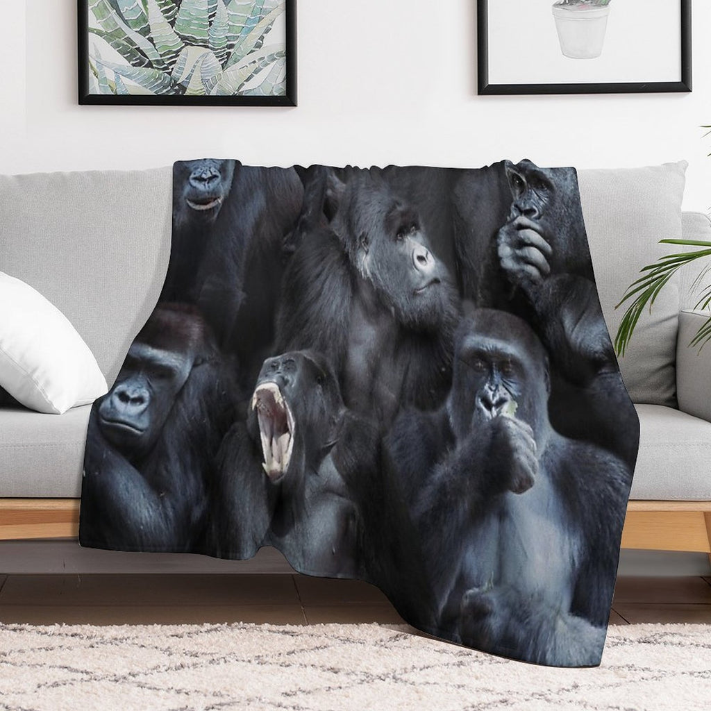 Gorillas Quick-dry Throw Blanket
