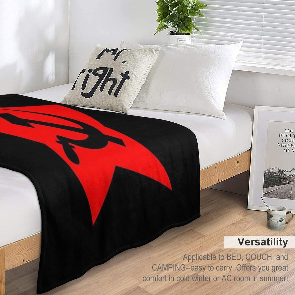 Communist Star; Hammer And Sickle Compact Throw Blanket