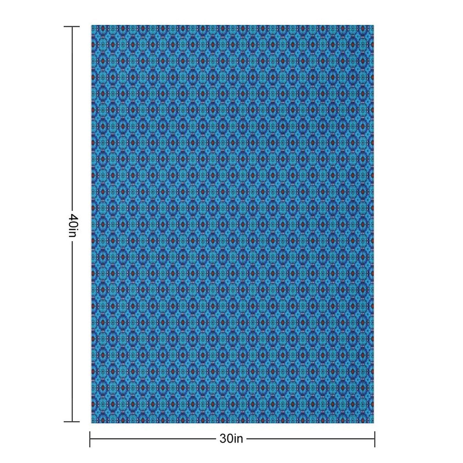 Blue Petal Medallions Anti-pilling Throw Blanket