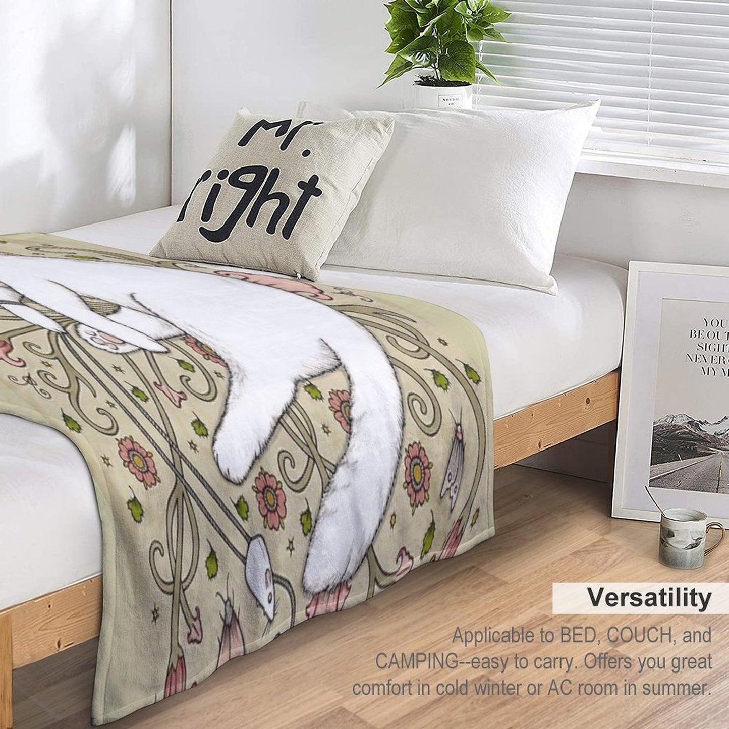 Mice And Moths Plush Throw Blanket