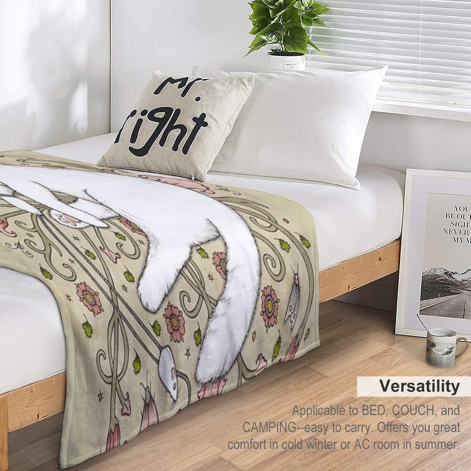 Mice And Moths Plush Throw Blanket