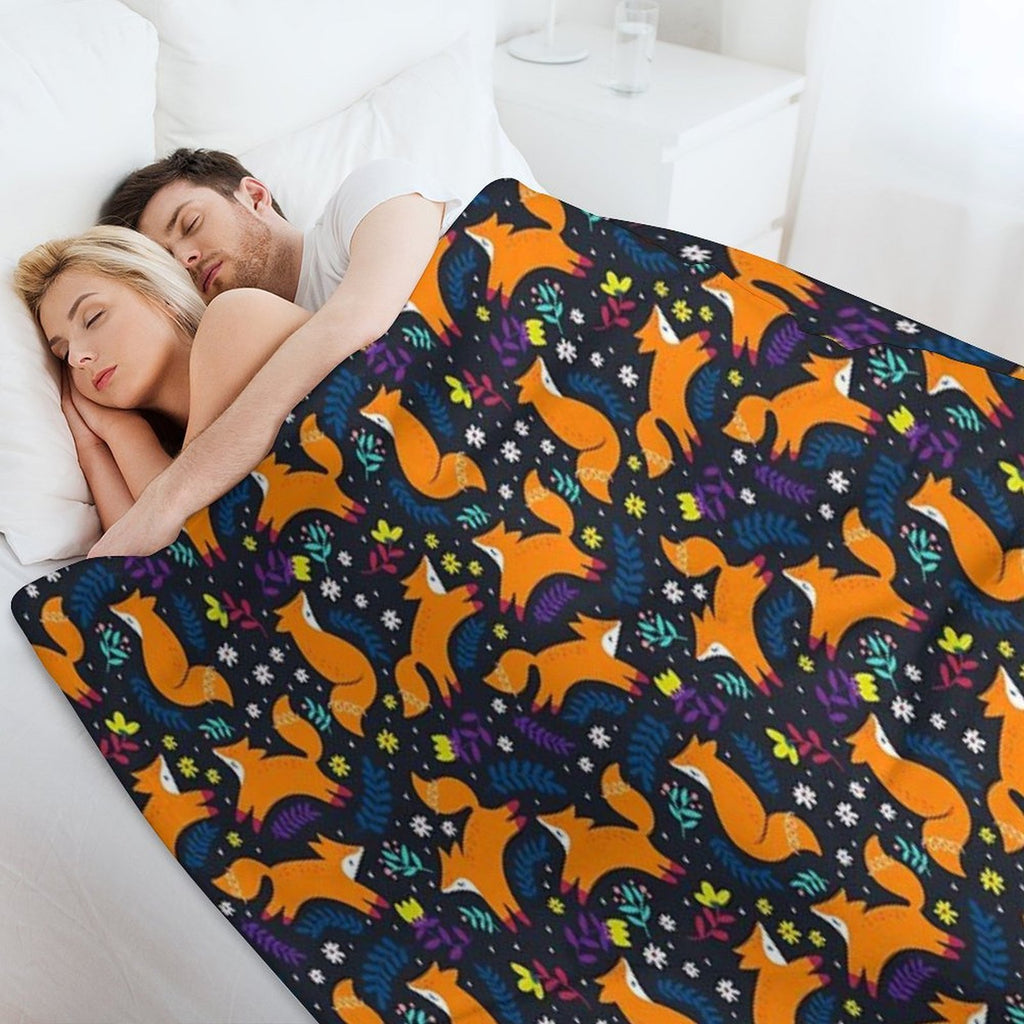 Frolicking Foxes Versatility Throw Blanket