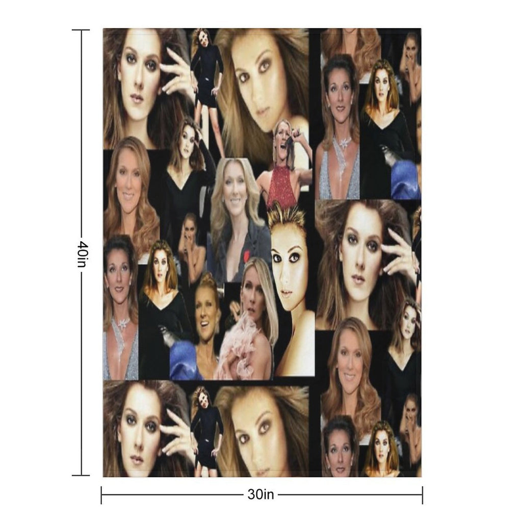 Celine Dion Collage Lightweight Throw Blanket