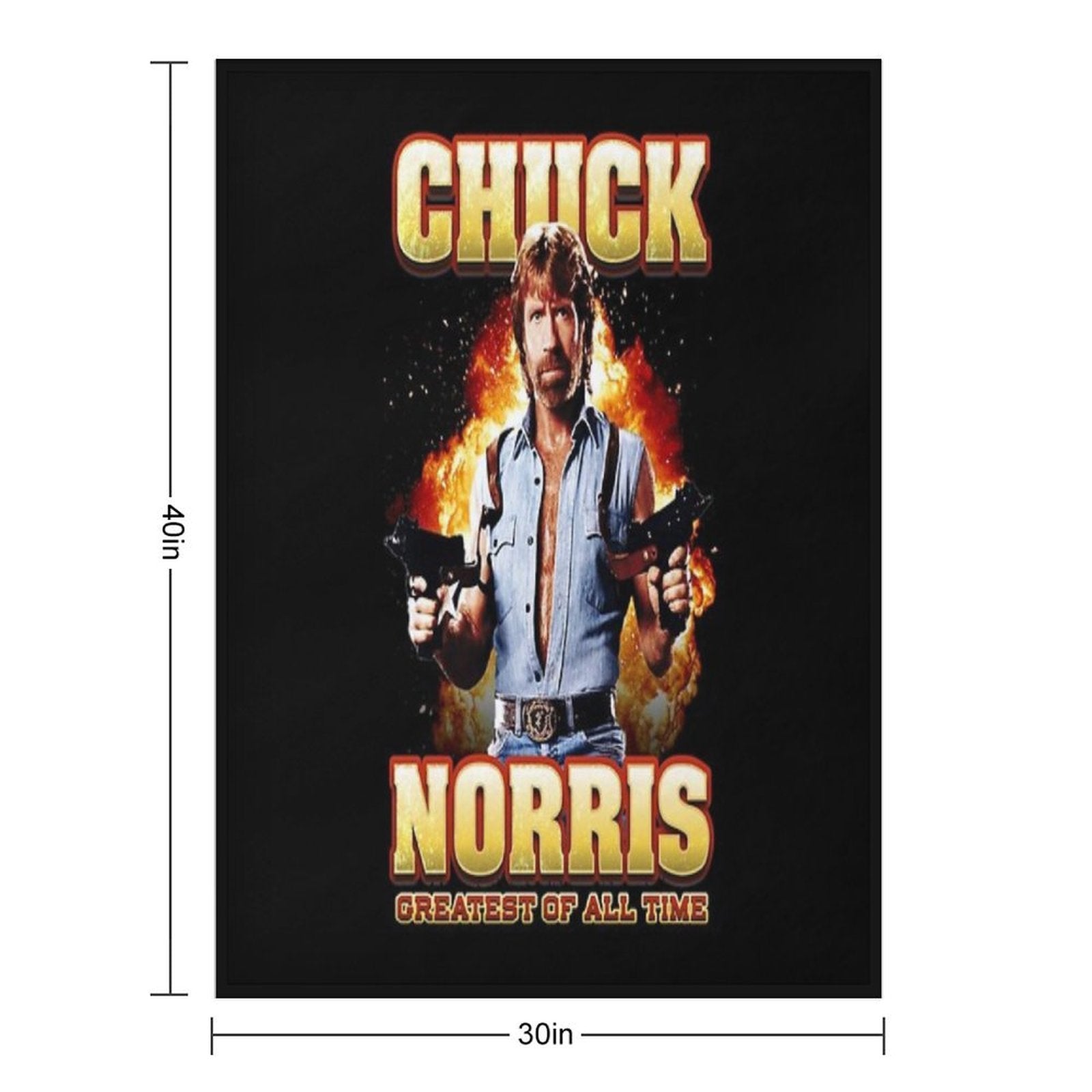 Chuck Norris Greatest of All Time Plush Throw Blanket