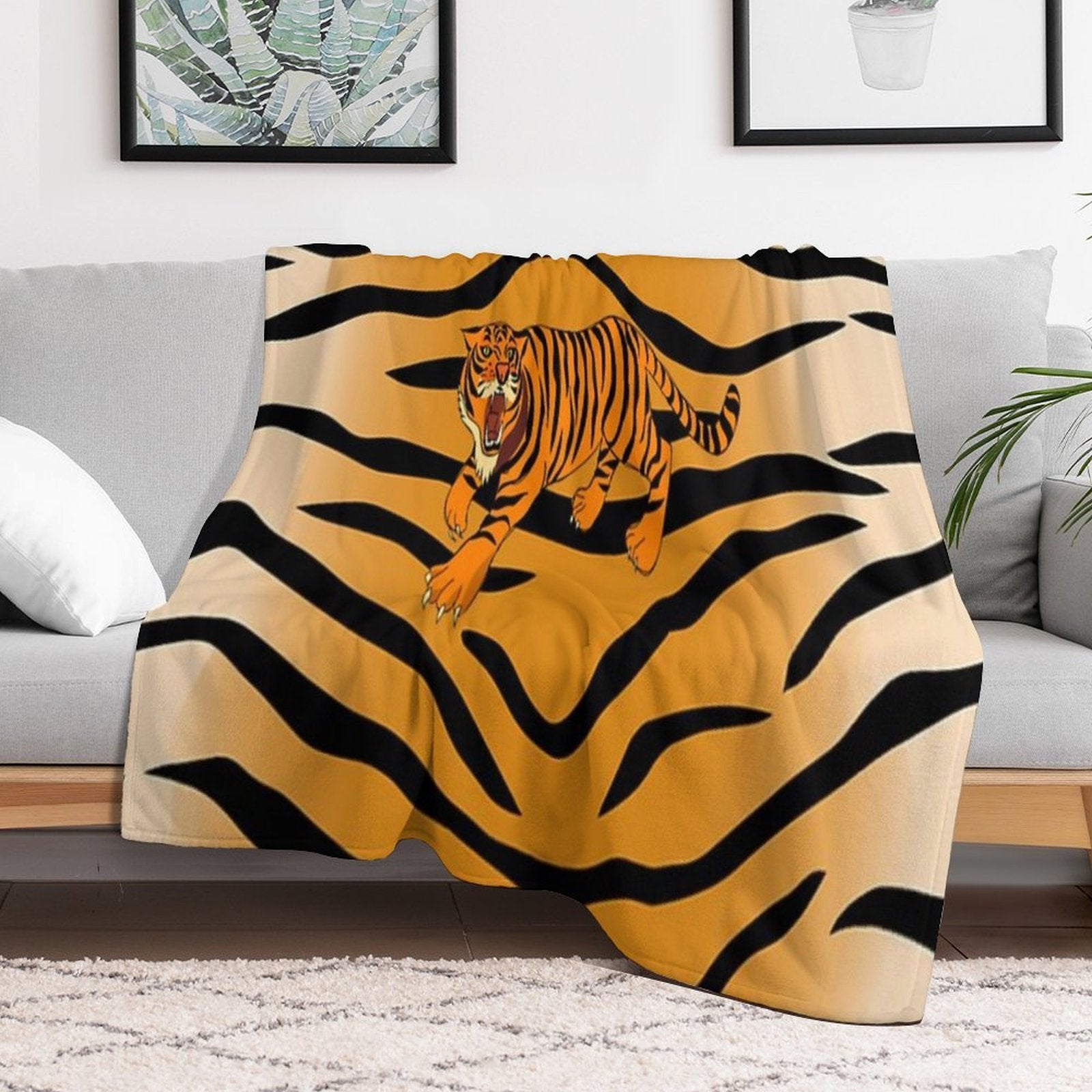 Tiger Anti-pilling Throw Blanket