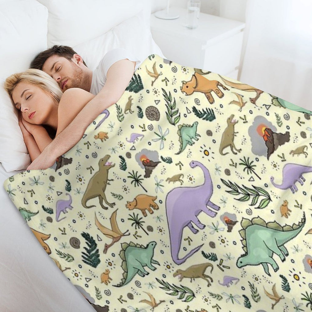 Dinosaurs! Eco-conscious Throw Blanket