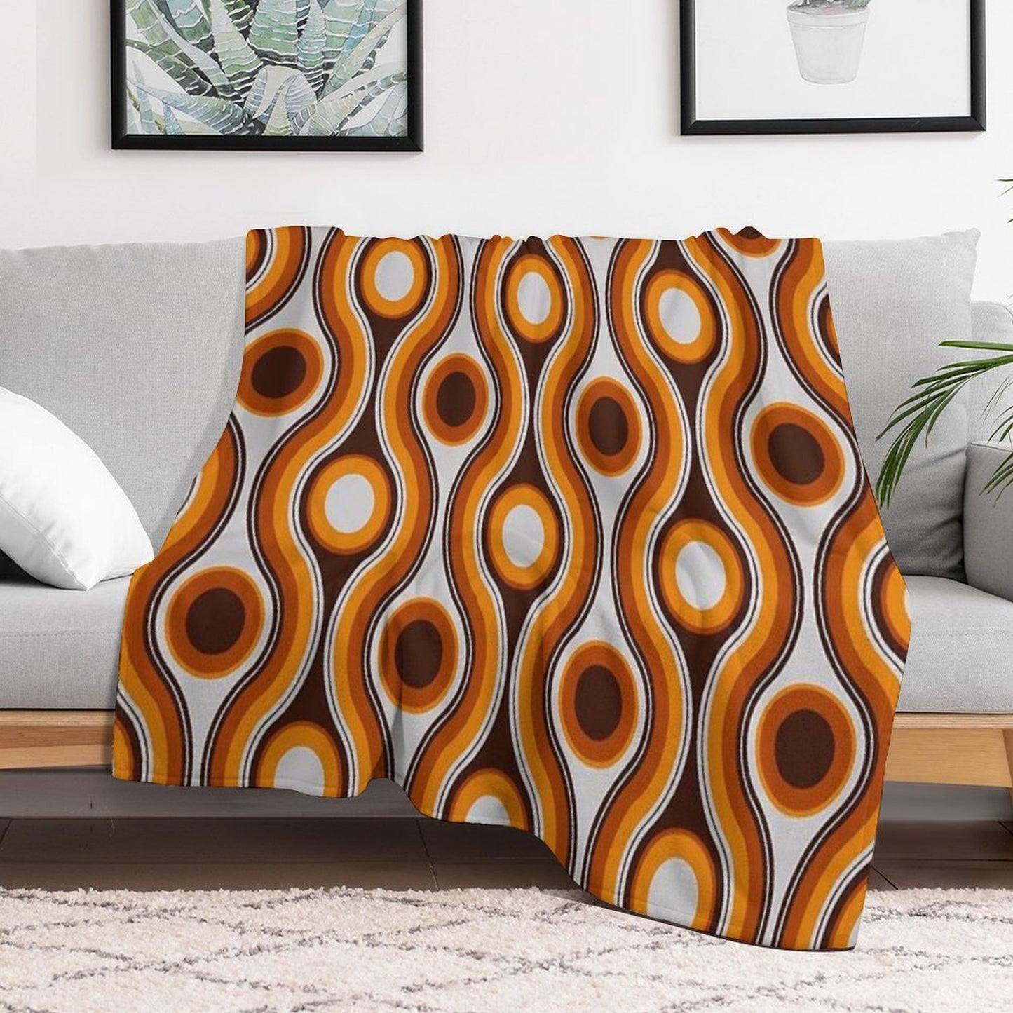 Older Patterns ~ Bridges 70s Premium Throw Blanket