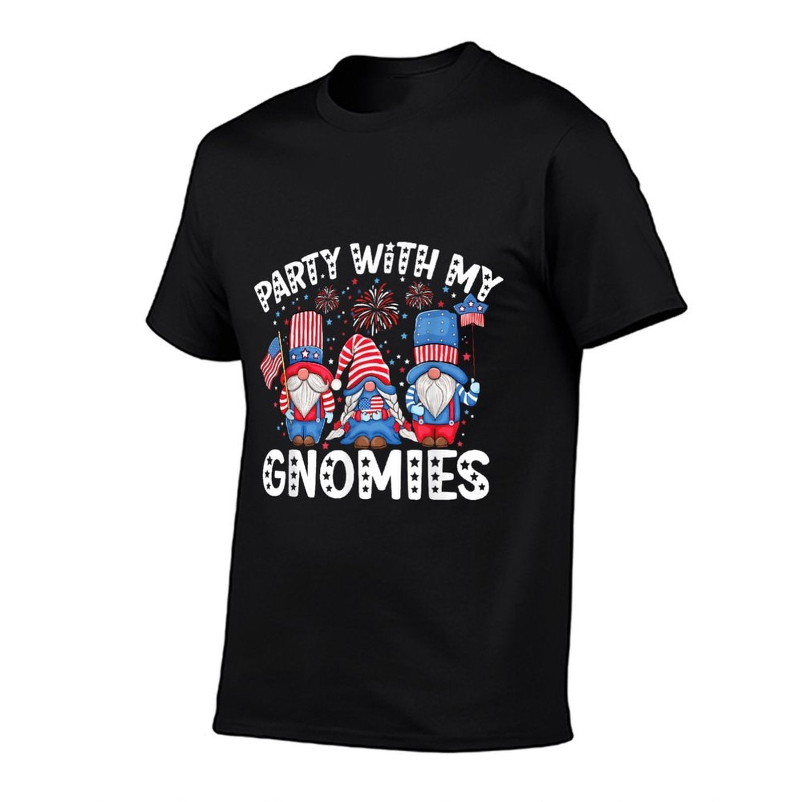 USA American Patriotic Gnomes Celebrating 4th of July Comfortable T-Shirt