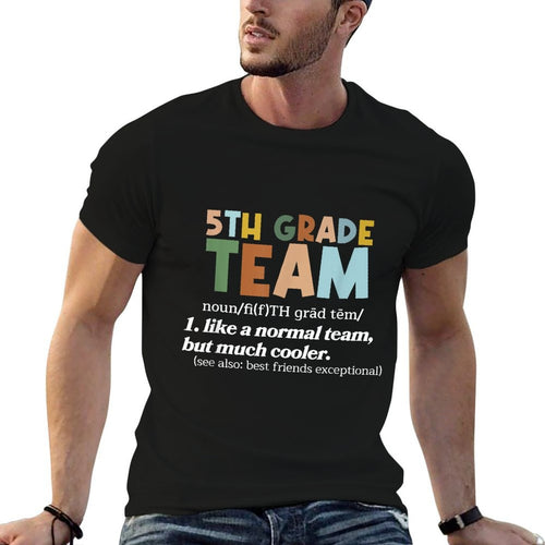5TH Grade Team Teacher Like A Normal Team Fifth Grade  Oversized Silhouette T-Shirt