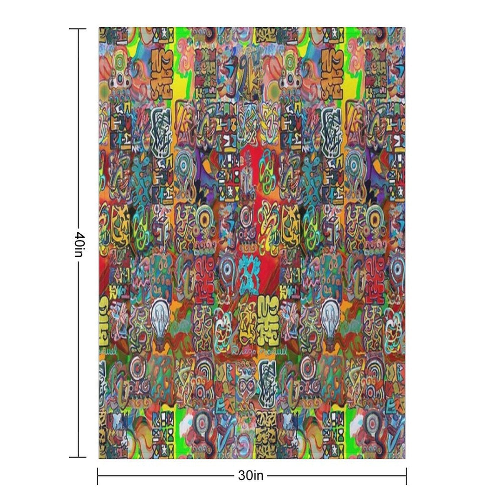 Graffiti 21 Tapiz 11 Wrinkle-free Throw Blanket