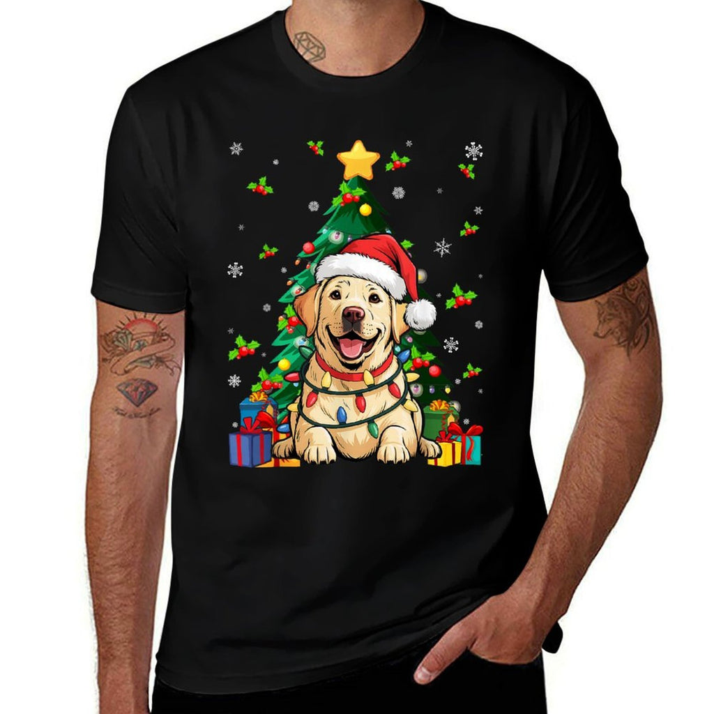 Yellow Lab Labrador Christmas Tree Dog Lover Xmas Pajama  Affordable Price T-Shirt